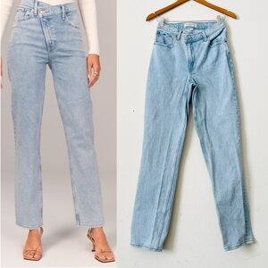 Abercrombie & Fitch SIZE 26 LONG Curve Love The ‘90s straight ultra high jeans